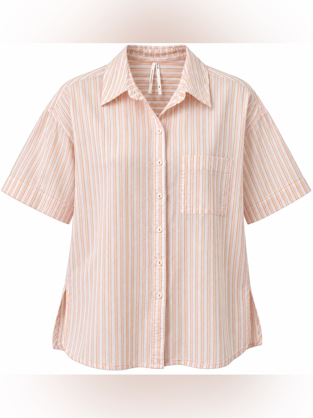 By Anthropology oversized boyfriend striped button down, XXS